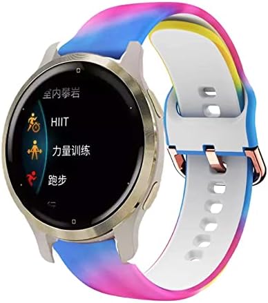 GXFCUK 18mm Substituição de silicone Relógio inteligente Band Strap para Ticwatch C2 Para Garmin Active S Smart Watch Bracelet