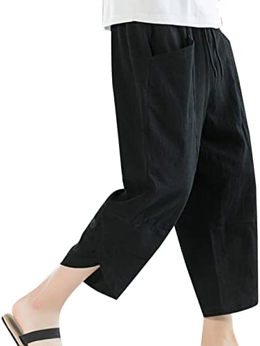 Jean Cut Straight Fit calças Homens de verão Corte as calças finas masculinas de grande tamanho de harém de tamanho grande ao