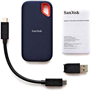Sandisk 1 TB Extreme portátil externo SSD - até 550MB/S - USB -C, USB 3.1 - SDSDE60-1T00 -AC