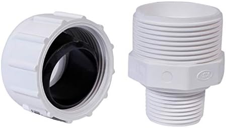 Válvula da linha média 587DB034 Compressão em PVC x ajuste de tubo de adaptador macho; 3/4 pol.; Plástico branco