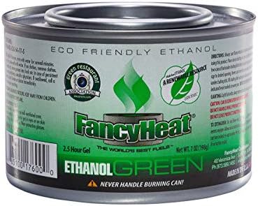 Fancy Heat Eco -Friendly Green Etanol Rafing Dish Fuel queima muito quente por 2,5 horas - 6 pacote