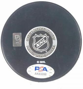 Henrik Borgstrom assinou hóquei Puck PSA/DNA Chicago Blackhawks autografados - Pucks NHL autografados
