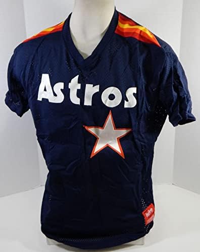 1986-93 Houston Astros #41 Jogo emitido Navy Jersey Batting Practice NP Rem 44 50 - Jogo usado MLB Jerseys