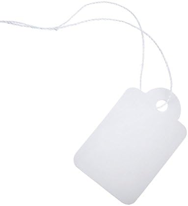 500 pacote de marcas brancas etiquetas de joalheria etiquetas de preços pendurados etiquetas de preços exibir tags de exibição com corda