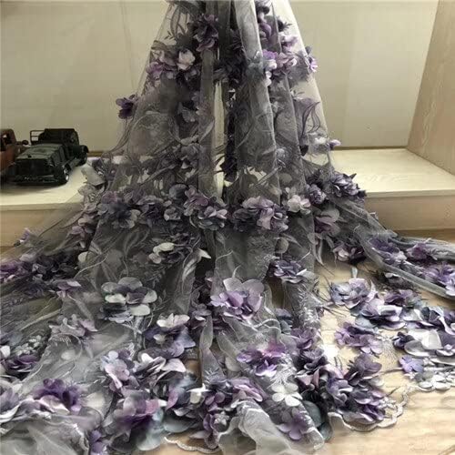 Tecido de renda marhafabric para casamento nupcial 5 jardas 3d flores francesa cadarços nigerianos tecidos tulle africano laces