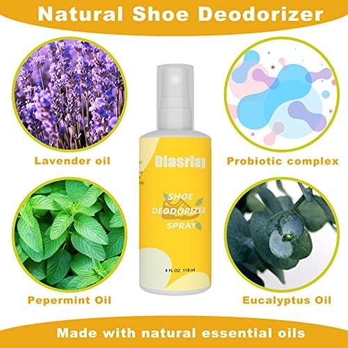 Spray de desodorizador de calçados naturais de Crekoson Diasriay, eliminador de odor de sapatos, desodorizador de spray de sapatos,