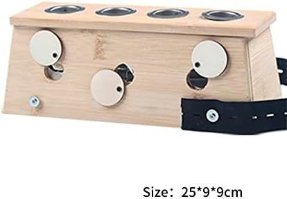 Caixa de moxabustion, 6 orifícios de bambu moxabustion caixa ， ferramenta durável de moxabustion do suporte moxa com