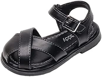 Sandálias de meninas infantis cadarços pegajosos casuais tiras de peso ajustável de verão, criança, criança/sapatos de água grande para