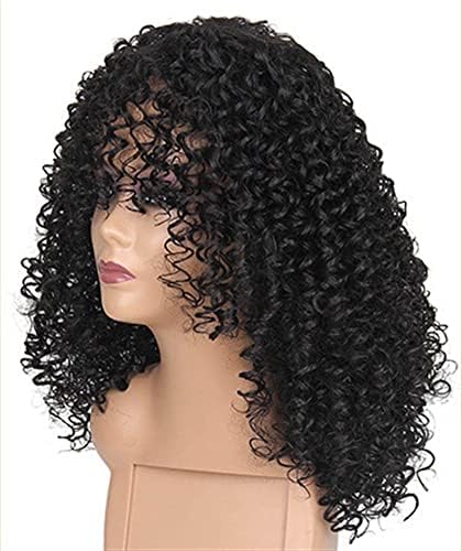 Chewo Wigs Hair for Women Afro Logo Curly Bob Wigs com Faixa de perucas resistentes ao calor da altura do ombro para festa