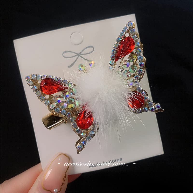 2pcs Flying Butterfly Hairpin, 2023 Novo clipe de cabelo de cabelos de shortlefly de borboleta, clipe lateral de metal elegante, movimentando clipes de cabelo de borboleta voadora e vôo barretas