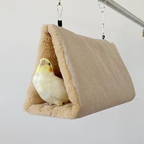 Litewoo Bird Algodod Ceding Hammock Toy, macio quente macio de acesso duplo ninho de barraca para papagaio perazão cockatiel cockatoo