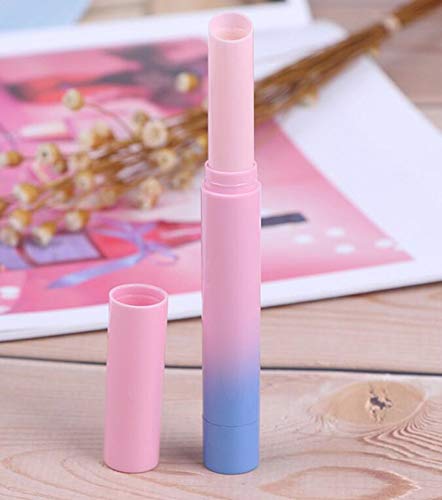 1,5 ml tubos de bálsamo lábios vazios gradiente de batom azul de rosa Tubos de contêineres plástico redondo recipiente de batom de