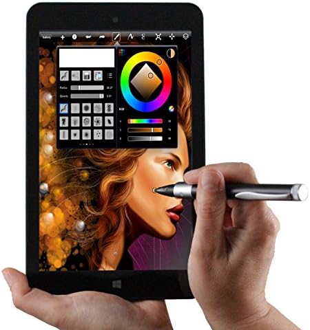 Navitech Grey Point Fine Digital ativo caneta compatível com Lenovo Miix 2 10 / Lenovo Miix 2 11 / Lenovo Ideapad Miix 300 / Lenovo