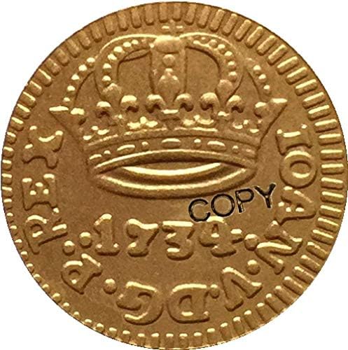 1734 Cópia do Brasil Coins para decoração do escritório da sala de casa