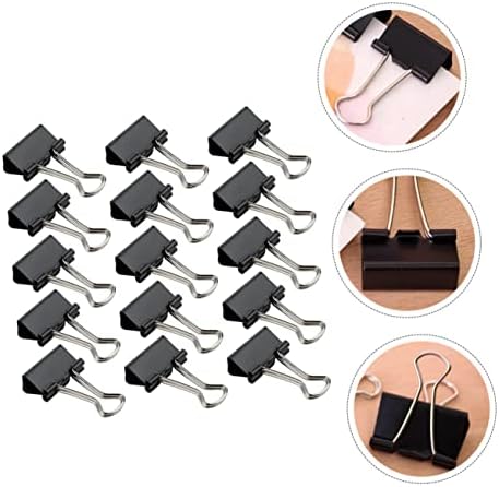 Operitacx Dovetail Clip Black Binder Mini Clipes de papel Mini Office Supplies Office Supplies Kit Photo Clip Party Party Metal Binder Clamp Clips Tail School Stationery Supplies Iron Small 36pcs