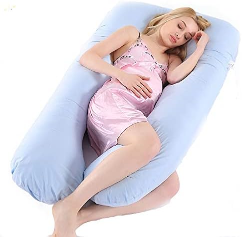 Travesseiro corporal multifuncional em forma de U para mulheres grávidas. O algodão puro é removível e lavável para
