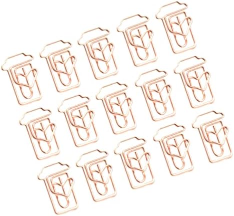 Tofficu 24pcs clipes de papel coloridos Formas de papel clipes de café clipes em forma de clipes de papel mini -pastejo de estudante clipes para papel