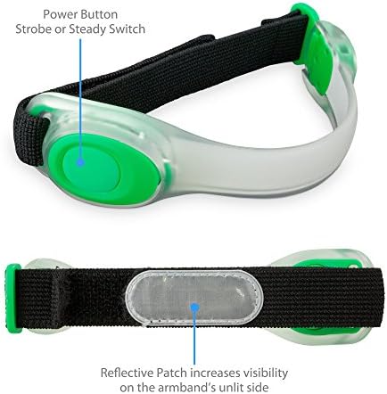 Strap, BoxWave® [braçadeira de segurança] Bravet de treino esportivo luminoso para a noite correndo para smartphones e tablets - verde