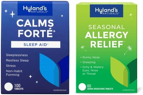 Pacote dos naturais de Hyland acalma comprimidos forte, alívio natural da tensão nervosa e insônia ocasional, 100 contagem