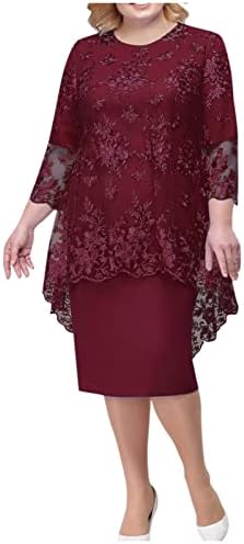 Fragarn Dress for Women Women's Women Casual Fashion Lace Borderyer Longo Longo Duas Pedgas Vestido de Conjunto