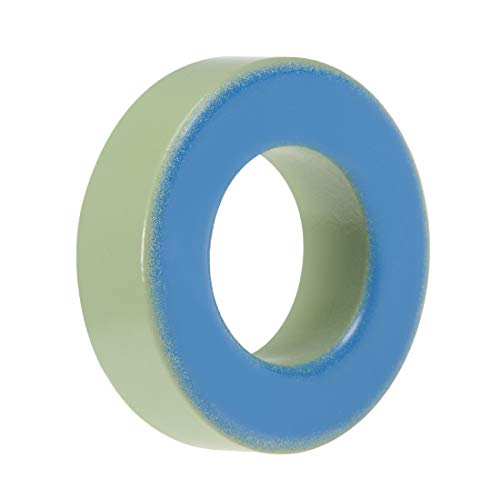 núcleo de toroid uxcell, ferrita engasga com anéis de ferrite de ferro pó anel de ferro, azul verde claro, 21,3 x 38,8 x