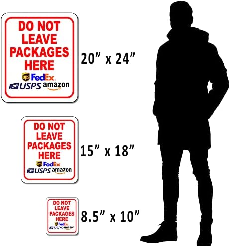 Não deixe pacotes aqui Placa de entrega para o motorista de entrega - Instruções de entrega para meus pacotes da ,