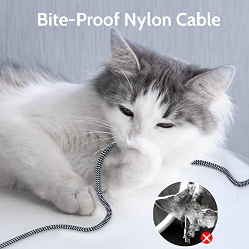 Morelecs Ethernet Cable 20 pés, nylon trançado gato 7 cabo internet 20 ft Ethernet Cable RJ45 Cabo de rede CAB7 LAN CABO PAR