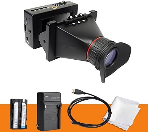 GOWE 3,5 Vista SDI SDI Electronic LCD DSLR Câmera Visualizador Finder +Bateria +Carregador para BMCC BMPCC BMPC Cinema Broadcasting