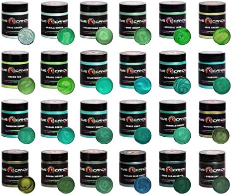 Eye Candy Premium Mica Powder Pigmment “Tea Verde” Multiplumes Fuiles DIY Arts and Crafts Additive | Trabalho de