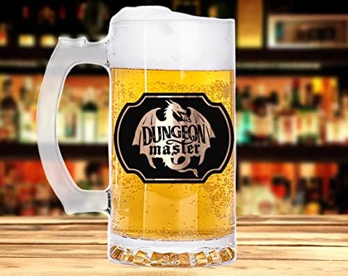 DND Glass Caneca personalizada Dungeon Master Gamer Gifts Day Gift Beer Beer Stein Creer caneca Glass Tankard para namorado d &