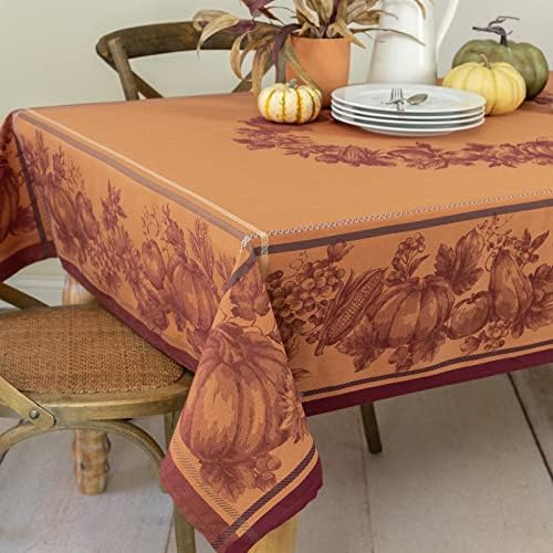 Benson Mills Harvest Engenhou Jacquard Pesado Tabela de tecido pesado, outono, colheita e toalha de mesa de Ação de Graças