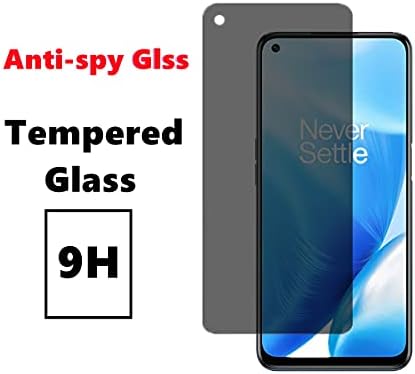 AISELAN para o OnePlus Nord N200 5G Protetor de tela de privacidade, [2 PCS] Anti-Spy Anti-Scratch Anti-Bubble Screble Tempered Glass Protective Film para OnePlus Nord N200 5G Phone