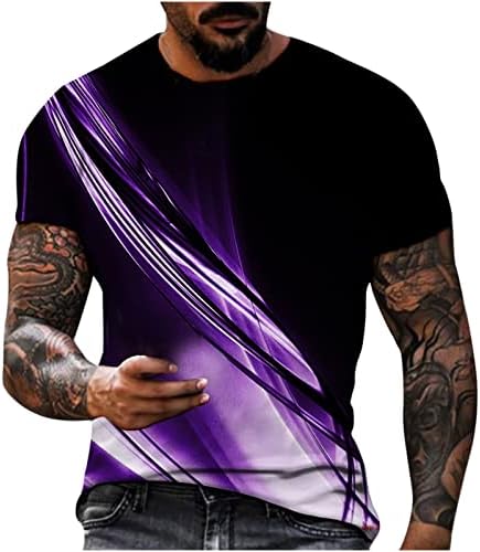 Designer camisas masculinas 3D Digital deslumbrado Impressão redonda do pescoço de manga longa Blusa de hidraturas de pullocolagem