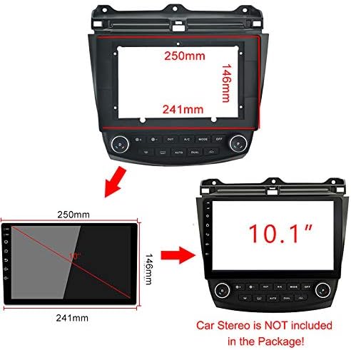 Painel de Rádio de Carro de 10,1 polegadas para Honda Accord 7th 2003-2007 Painel de quadro de painel