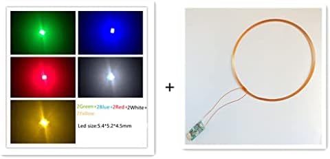 Taidacent Micro USB 50mm LEDs sem fio remotos e lâmpada indutiva de indução de bobina Lâmpada LED Light Up Wireless Charger/Kit de carregamento para Model Decoration Magical Toys