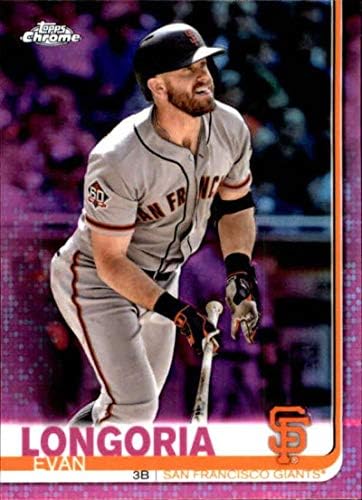 2019 Topps Chrome Pink Refractor 94 Evan Longoria San Francisco Giants MLB Baseball Trading Card