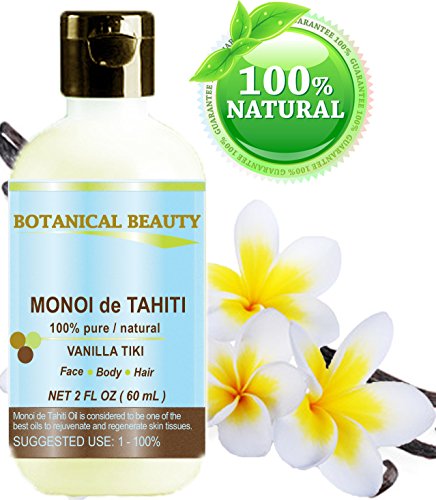 Beleza botânica monoi de tahiti baunilha tiki. puro/natural/não diluído/virgem. 2 FL.OZ.- 60 ml. Garantia original da Polynesia. Para rosto, cabelo e corpo