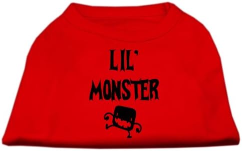 Mirage Pet Products Lil Monster Camisetas impressas xs vermelhos