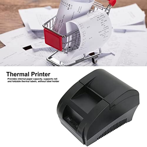 Impressora de etiqueta térmica Bluetooth, impressora de etiqueta de remessa com 90 mm/s de alta velocidade, TPH Coating Black