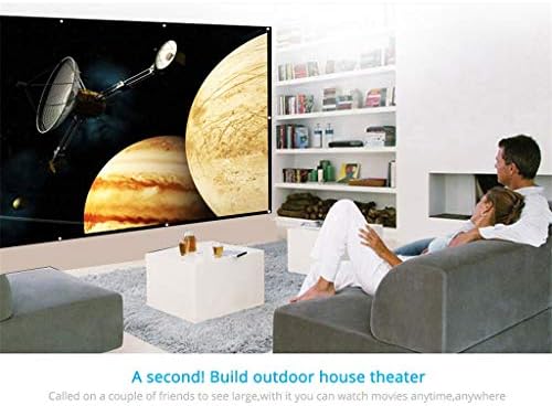 N/A 150 polegadas 16: 9 Tela do projetor portátil HD Tela de projeção dobrável Branco para o bar de home theater montado