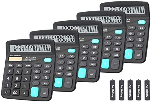 Calculadoras, Bestwya calculadora de desktop de mão dupla de 12 dígitos com grande botão LCD Big Sensitive Button