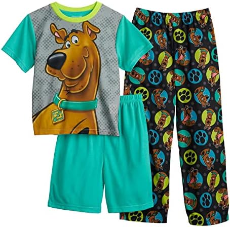 Komar Kids Scooby Doo Boys 'Top, shorts e calças Pijama Conjunto
