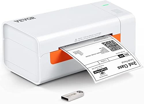 Impressora de etiqueta térmica Vevor, impressora de etiqueta de remessa para largura de rótulos de 1,57 - 4,25, w/reconhecimento