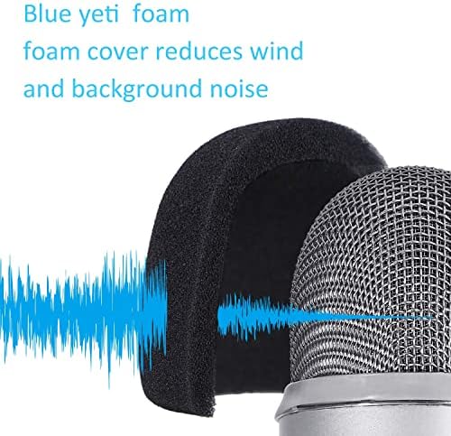 Montagem de choque azul yeti com pára -brisas de espuma e cobertura de silício de proteção completa compatível com o microfone azul
