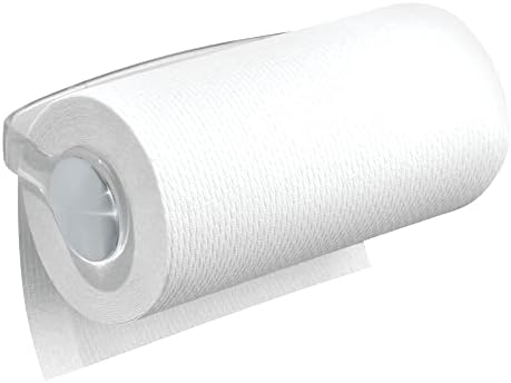 Mdesign Mount Mount Plástico Plástico Toalha Rolo do rolo - Suporte de toalha de papel vertical - cozinha, despensa, utilidade/lavanderia,
