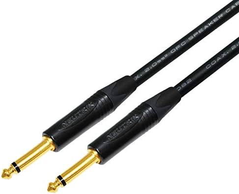 4 pés - Coaxial Studio Speaker Cable personalizado feito pelos melhores cabos do mundo - usando Mogami 3082 Wire & Neutrik NP2X -B