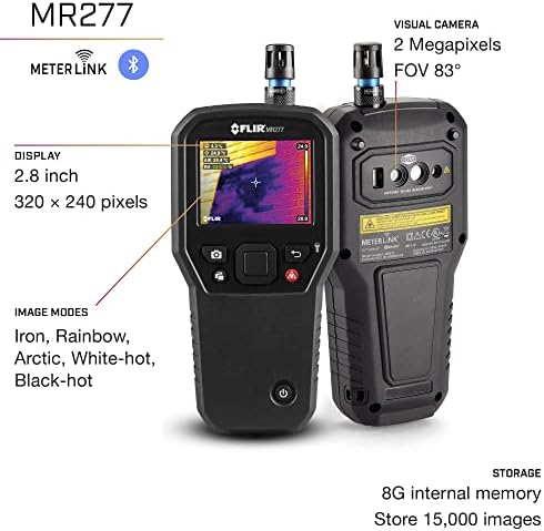 Flir MR277 Medidor de umidade, Câmera MSX IR e Higrômetro para Inspeção de Construção e MR10-2: Caso de Proteção para Flir um