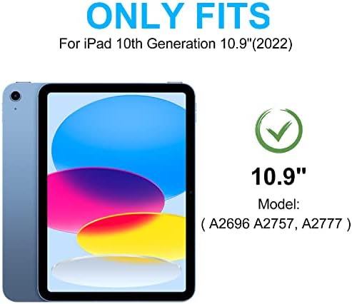 Caso para iPad 10ª geração 2022: Miesherk Stock Grade Militar de grau Militar à prova de choques Cobertura robusta para iPad 10ª geração