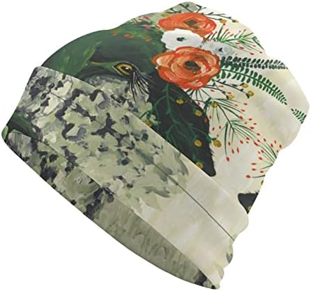 Coroa de flores de ovelha unissex gorro de chapéu de caveira quente tampa de pulôver para dormir casual um tamanho