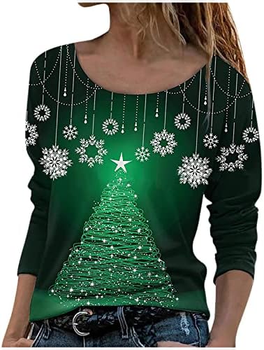 Anniya Fall Crewneck Sorto de moletom Pescoço de natal PLASS PROTRO RETRO BLOUS DE TUNICA DE TUNICA RETRO para leggings